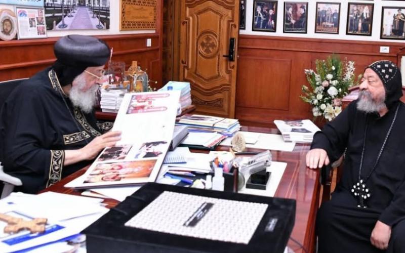 دير مارمرقس الرسول بطريق العلمين يهنئ البابا تواضروس الثاني بعيد تجليس قداستة