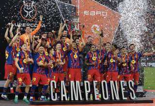 برشلونة يفوزه على نظيره ريال مدريد بثنائية ويتوج رسميا بلقب الدوري الإسباني